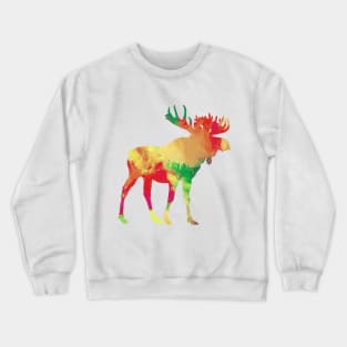 Moose Paint Splatter Crewneck Sweatshirt